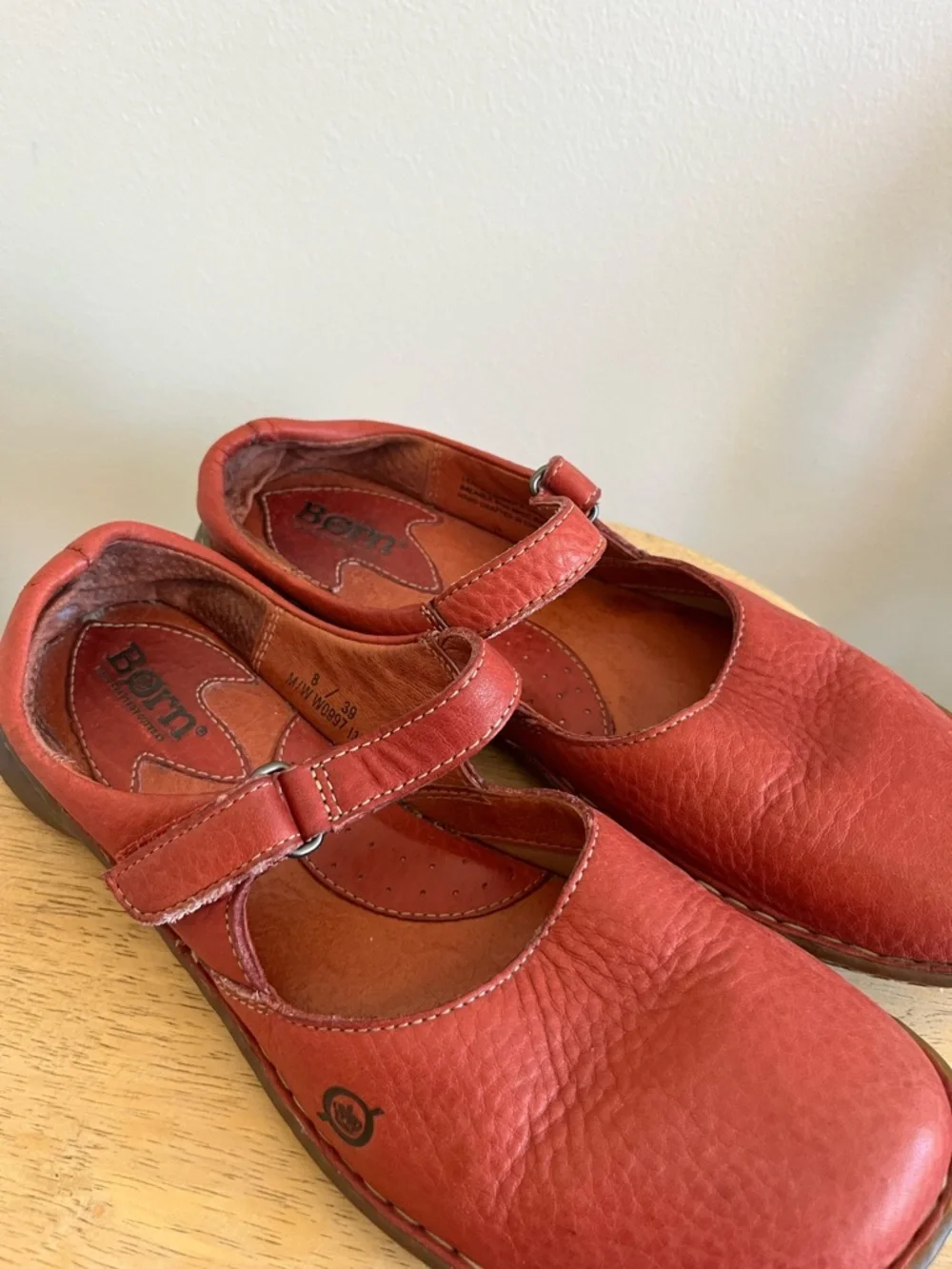 Born Red Leather Mary Jane Flats - Picture 3 of 7